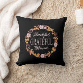 Herfstkrans dankbaar gezegend kussen (Deken)