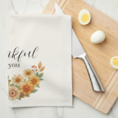 Herfstkrans – Herfst Bloemen Thanksgiving Theedoek (Quarter Fold)