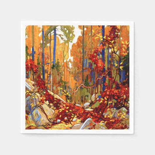 Herfstkrans, kunstwerk van Tom Thomson, Servet (Voorkant)