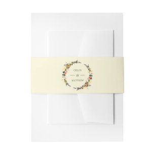 herfstkrans Modern Huwelijk Custom Uitnodigingen Wikkel