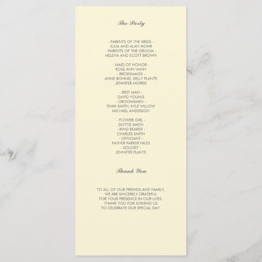 Herfstkrans | Modern Huwelijks Programma (Achterkant)