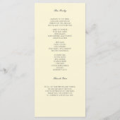 Herfstkrans | Modern Huwelijksprogramma Programma (Achterkant)