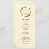 Herfstkrans | Modern Huwelijksprogramma Programma (Voorkant / Achterkant)