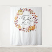 Herfstkrans Pompoen Herfst Bruiloft Backdrop Wandkleed (Voorkant)