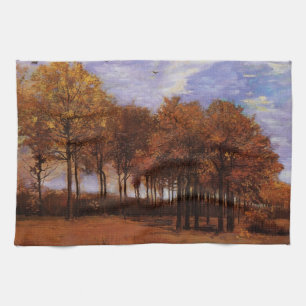 Herfstlandschap door Vincent van Gogh Theedoek