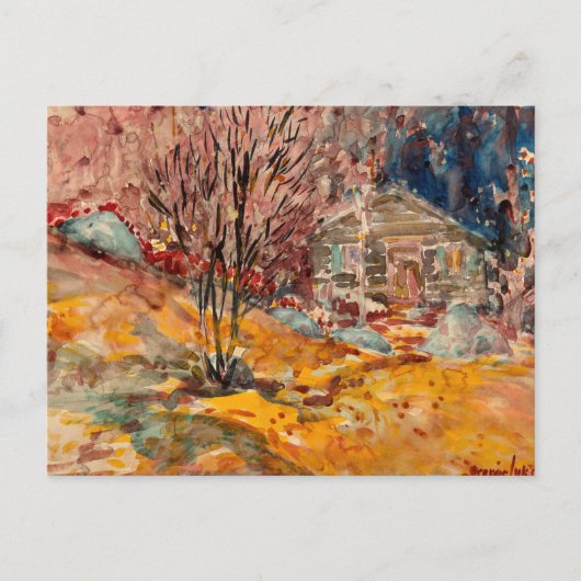 Herfstlandschap | George Luks Briefkaart (Voorkant)