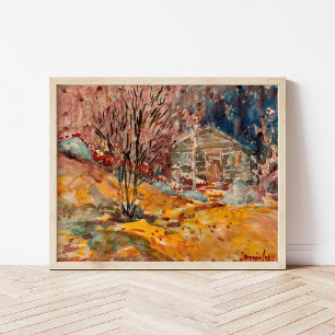Herfstlandschap George Luks Poster
