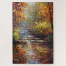 Herfstlandschap met Creek