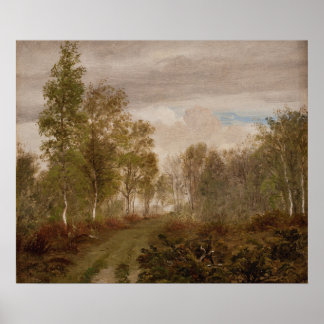 Herfstlandschap P.C. Skovgaard, olieverf Poster