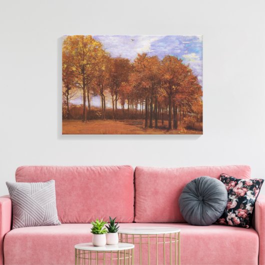 Herfstlandschap - Vincent van Gogh Canvas Afdruk (Insitu (Woonkamer))
