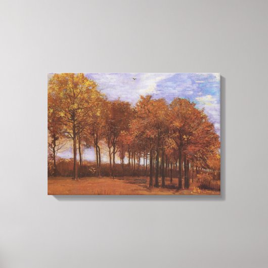 Herfstlandschap - Vincent van Gogh Canvas Afdruk (Voorkant)