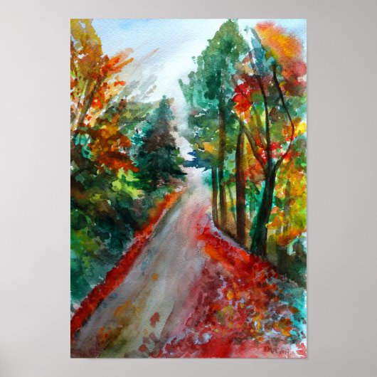 Herfstlandschap Waarde Poster Papier (mat) (Voorkant)