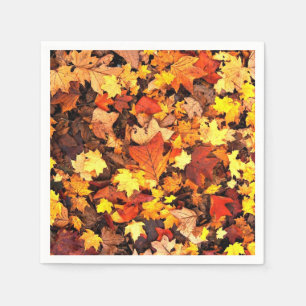 Herfstloof, de kleuren van de herfst servet