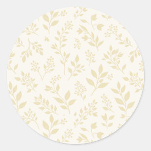 Herfstloof Gouden Tarwe - Neutraal Ronde Sticker