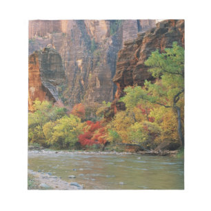 Herfstloof langs de Virgin River nabij de toegang  Notitieblok