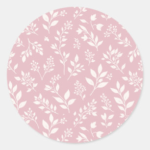 Herfstloof Neutraal - Gedempte Roos Ronde Sticker