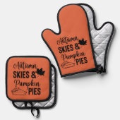 Herfstluchten & Pompoentaarten Herfst Ovenwant & Pannenlap Set (Voorkant / Achterkant)