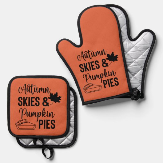 Herfstluchten & Pompoentaarten Herfst Ovenwant & Pannenlap Set (Voorkant / Achterkant)