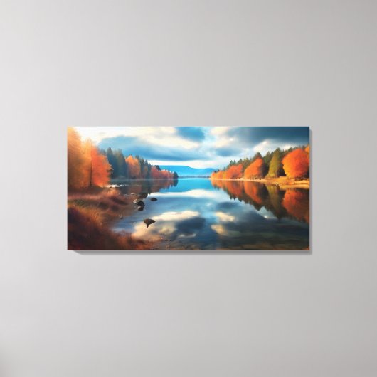 Herfstmeer Canvas Afdruk (Voorkant)