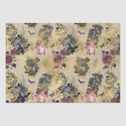 Herfstmist Vlinders Tissuepapier (Voorkant)