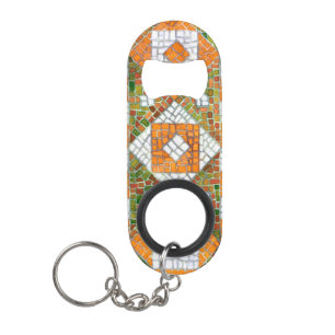 HERFSTMOZAÏEK Sleutelhanger Flesopener Mini Flessenopener