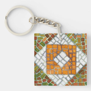 HERFSTMOZAÏEK Vierkante Acryl Sleutelhanger