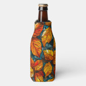 Herfstmozaïekpatroon Flesjeskoeler (Fles Voorkant)