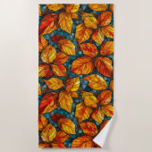 Herfstmozaïekpatroon Strandlaken (Voorkant)