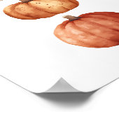 Herfstmuur kunst, pompoen Herfst decor Poster (Hoek)