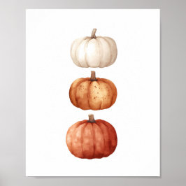 Herfstmuur kunst, pompoen Herfst decor Poster