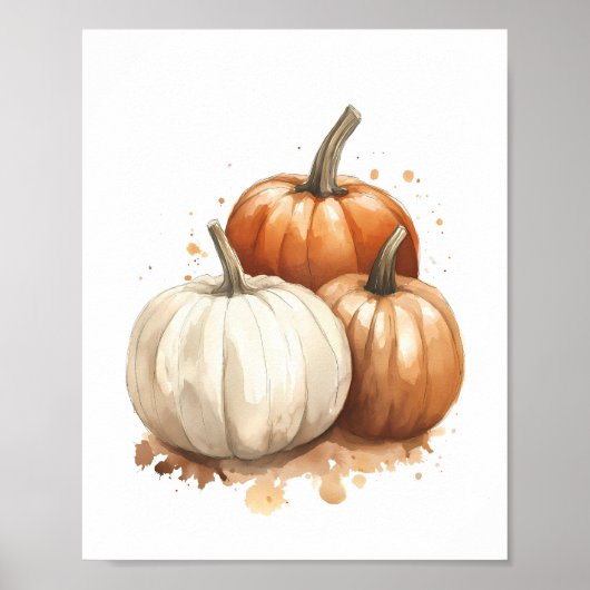 Herfstmuur kunst, pompoen Herfst decor Poster (Voorkant)