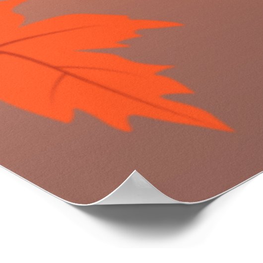 Herfstontwerp met esdoornbladeren en bokeh-effect poster (Hoek)