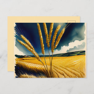 Herfstoogst Prairie Gold Briefkaart