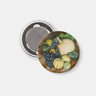 Herfstoogst Stilleven met pompoenen, kalebassen Magneet