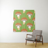 Herfstpaddenstoelen: groen naadloos patroon. wandkleed (In situ)