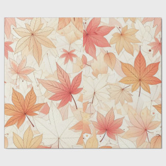 herfstpapier voor het inpakken van esdoornblad cadeaupapier