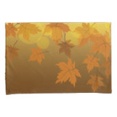 Herfstpatroon met vallende esdoornbladeren en boke kussensloop (Voorkant-Rechts)