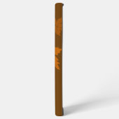 Herfstpatroon met vallende esdoornbladeren en boke samsung galaxy hoesje (Linkerkant)