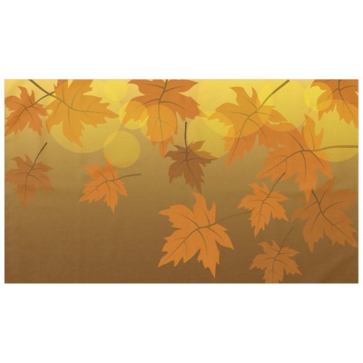 Herfstpatroon met vallende esdoornbladeren en boke tafelkleed (Voorkant (Horizontaal))