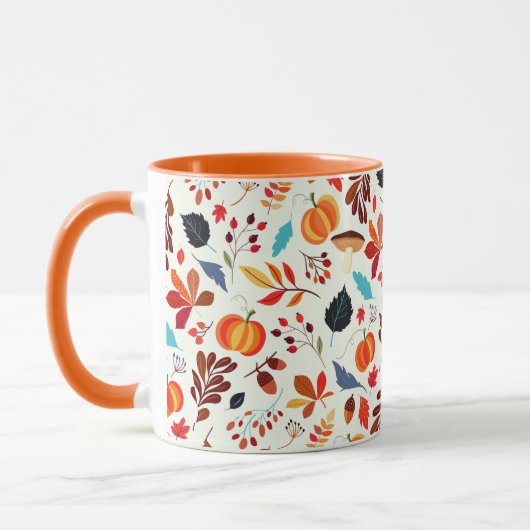 Herfstpatroon Mok Herfstbladeren (Links)