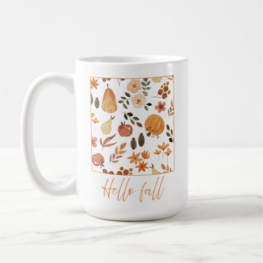 Herfstpatroon van pompoenen Mok (Links)