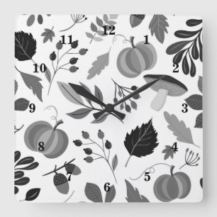 Herfstpatroon Wandklok Vierkante Klok