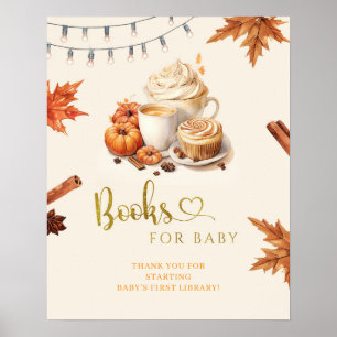 Herfstpompoen is koffie aan het zetten Boeken voor Poster