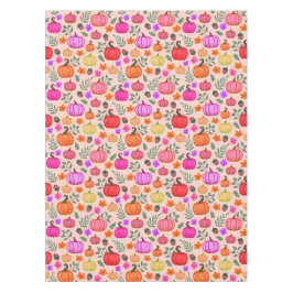 Herfstpompoenen - bleek roze tafelkleed