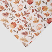 Herfstpompoenen en bladeren Herfst Patroon Decoupa Tissuepapier (Detail)