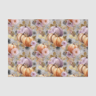 Herfstpompoenen en Bloemen Val Patroon Decoupage Tissuepapier