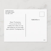 Herfstpompoenen met bloemen Thanksgiving Feestdagenkaart (Achterkant)