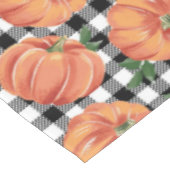 Herfstpompoenen met zwarte en witte Gingham Herfst Tafelkleed (Gekanteld)