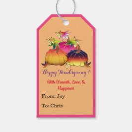 Herfstpracht Whimsieke Thanksgiving Cadeaulabel