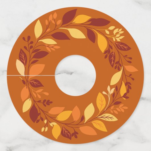 "Herfstpracht" Wijnglaslabel (Voorkant)